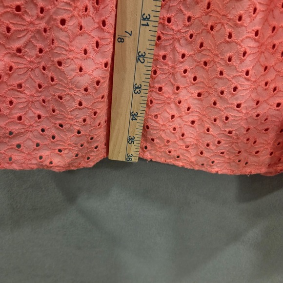 Time And Tru Tiered Eyelet Lace Midi Dress Womens XL Cottagecore Ruffle Pockets - Picture 7 of 7